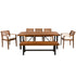 Acacia Wood Outdoor Dining Set with Ergonomic Seating - Seats 7-8