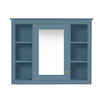 Wall Mounted Medicine Cabinet With Mirror, Storage Cabinet Featuring 6 Open Shelves And Adjustable Interior