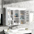 Wall-Mounted Medicine Cabinet With 2 Glass Doors, Adjustable Shelves - White