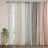 Cotton Printed Curtain Panel with Chenille Stripe and Lining Ivory 50x84