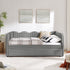 Gingham Daybed With USB Charging Port, Wave-Shaped Design