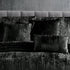 Turin 7 Piece Black Crinkle Velvet Comforter Set