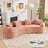 Curved Compressed Sofa, Nordic-Style Design For Living Room