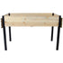 Raised Garden Bed With Metal Legs And Folding Storage Shelf