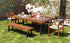 Acacia Wood Outdoor Dining Set with Ergonomic Seating - Seats 7-8