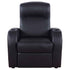 Upholstered Recliner With Cup Holder Comfort Lounge Chair - Black