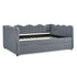 Gingham Daybed With USB Charging Port, Wave-Shaped Design