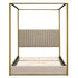 Walker Edison | Queen Size Upholstery Canopy Platform Bed