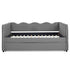 Gingham Daybed With USB Charging Port, Wave-Shaped Design