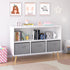 Bookcase With Collapsible Drawers, Book Display Organizer