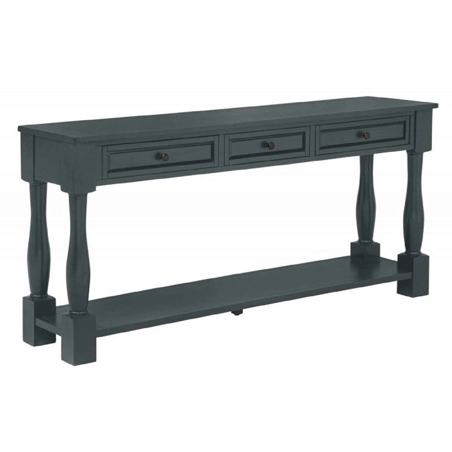 Long Console Table With Drawers And Shelf