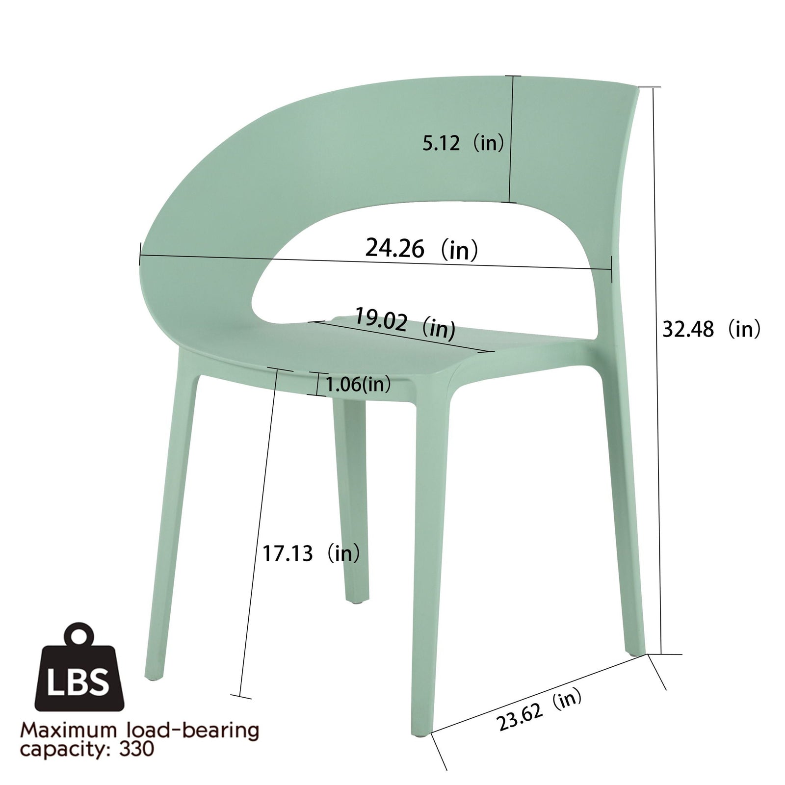 4 Piece Set Of Modern Designed Single Chairs With Round Table