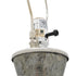 Hand-Finished Mercury Glass Table Lamp with Linen Shade - Silver