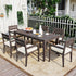 U_Style 7 Pieces Acacia Wood Outdoor Dining Set with Cushions