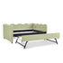 Gingham Daybed With USB Charging Port, Wave-Shaped Design