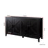Cabinet With 4 Doors and 4 Open Shelves Freestanding Sideboard