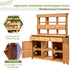 Tall Garden Potting Bench Table with Hutch - Durable Fir Wood