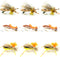 Grasshopper Trout Flies Fishing Flies Assortment Dropper Hopper Foam Body - 9 Flies 3 Patterns Hook Size 10