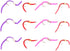 Trout Fly Assortment - San Juan Worm Power Bead Wet Nymph Fly Fishing Flies -  1 Dozen Hook Size 10 - 3 Each of 4 Patterns
