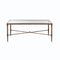 Metal Rectangle Coffee Table With Tempered Glass Top - Bronze