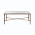 Metal Rectangle Coffee Table With Tempered Glass Top - Bronze