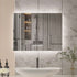 Smart Bluetooth Enabled Mirror: Featuring Temperature Display, Fog-Free Technology, LED Lighting, and Touch Sensor Makeup Functionality for an Elegant and Functional Wall Accent