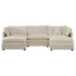 Walker Edison | Chenille Modular Cloud U-Shaped Sectional Sofa with Two Ottomans