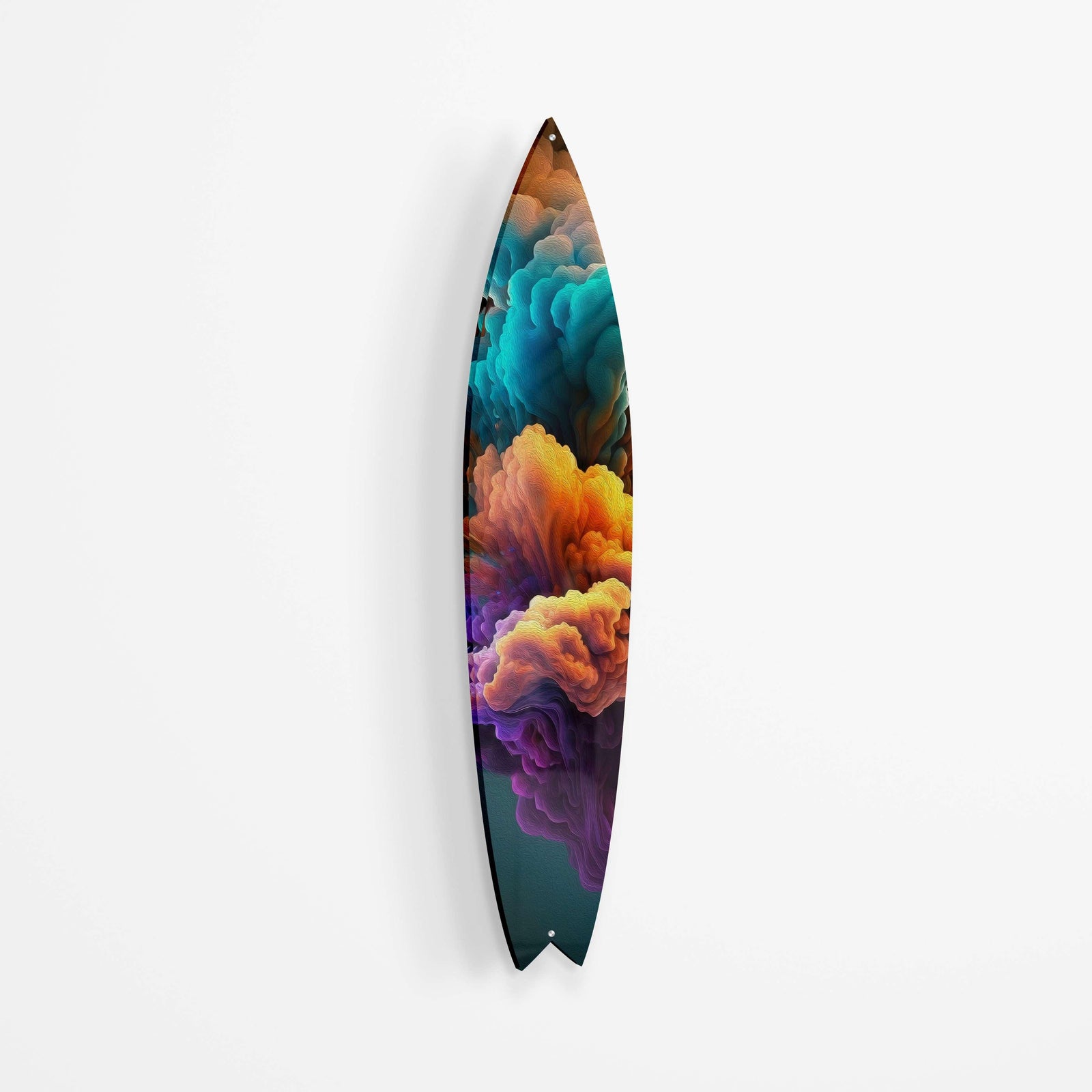 Abstract Space Smoke Acrylic Surfboard Wall Art
