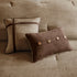 7 Piece Faux Suede Comforter Set Brown California King