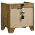 Henderson 1-drawer LED Nightstand Bedside Table Medium Oak