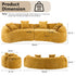 Curved Compressed Sofa, Nordic-Style Design For Living Room