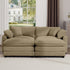 Modern Oversized Modular Cushion Sofa With Ottoman, Low Back, Deep Seating Sofa Set