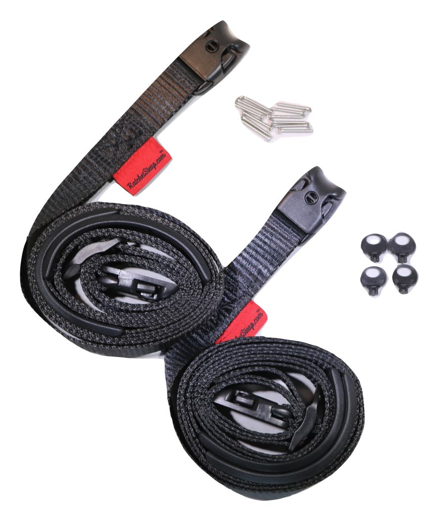 BLACK ACW Buckle 2 pc Wind Strap Kit Hot Tub Secure ACW Loc Spa Hurricane Tie Down | SIZE OPTIONS