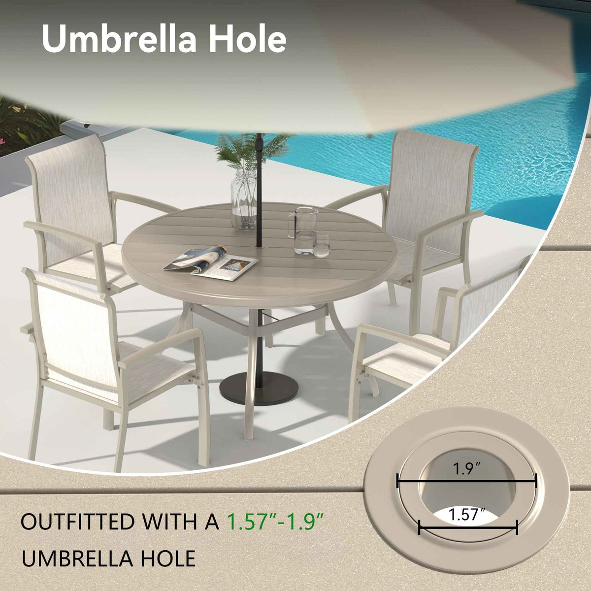 7 Pieces Patio Dining Set
