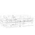 Modern Oversize Sofa With Cloud Like Comfort, Featuring Waist And Throw Pillows