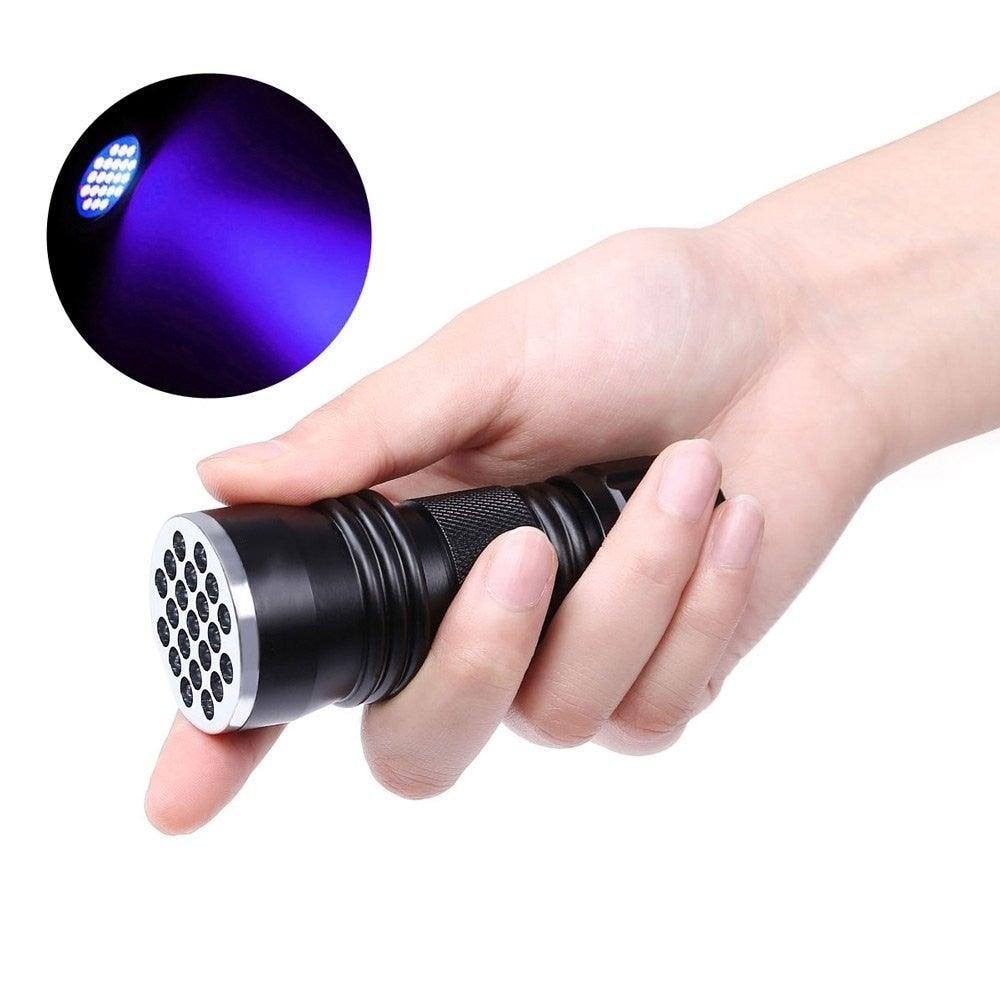 Adjustable Rechargeable UV Flashlight Black Light 21LED 12LED Handheld Portable Torch Light Ultraviolet Flashlight Detector Flashlight Torch For Bed Bug Dog Urine Pet Stains Matching With Pet Odor Eliminator