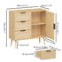 Dresser With Drawers And Adjustable Shelf - Antique Natural / Rattan