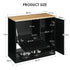 Feeding Station with 2 Lockers and Elevated Bowls Black
