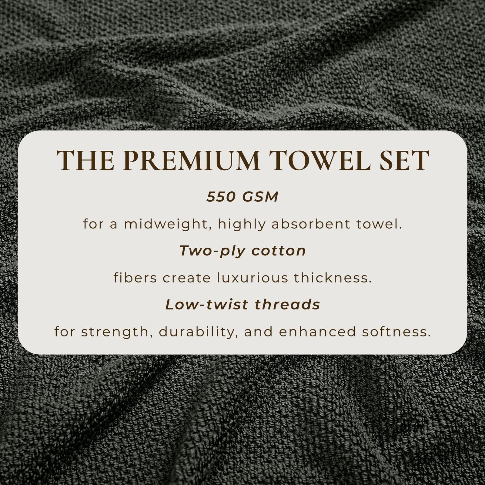 Cotton Textured Bath Towel Set - Acacia Collection