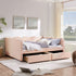Gingham Daybed With USB Charging Port, Wave-Shaped Design