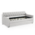 Size Upholstered Daybed With Trundle And USB Charging Armrest