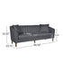 Contemporary 3 Seater Sofa with Plush Accents - Fabric