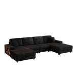 U-Shaped Convertible Sofa, 4 Seater Large Living Room Lounge