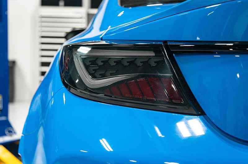 OLM "Scythe Style" LED Taillights (Smoke Lens/Black Base/White Bar) - 2022+ BRZ / GR86