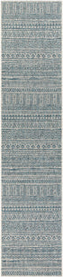 Novato Aqua All Over Pattern Performance Rug