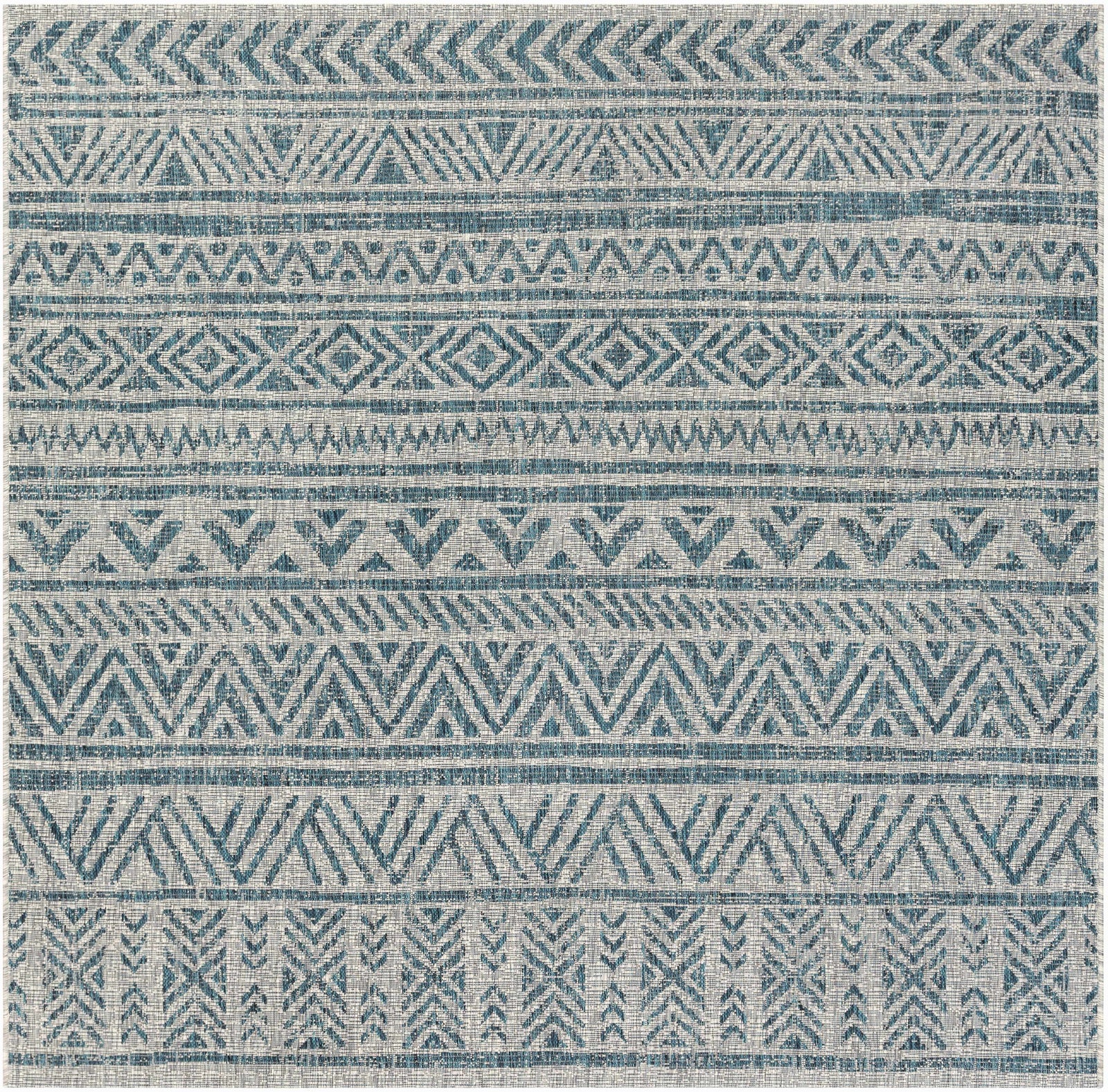 Novato Aqua All Over Pattern Performance Rug