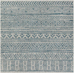 Novato Aqua All Over Pattern Performance Rug