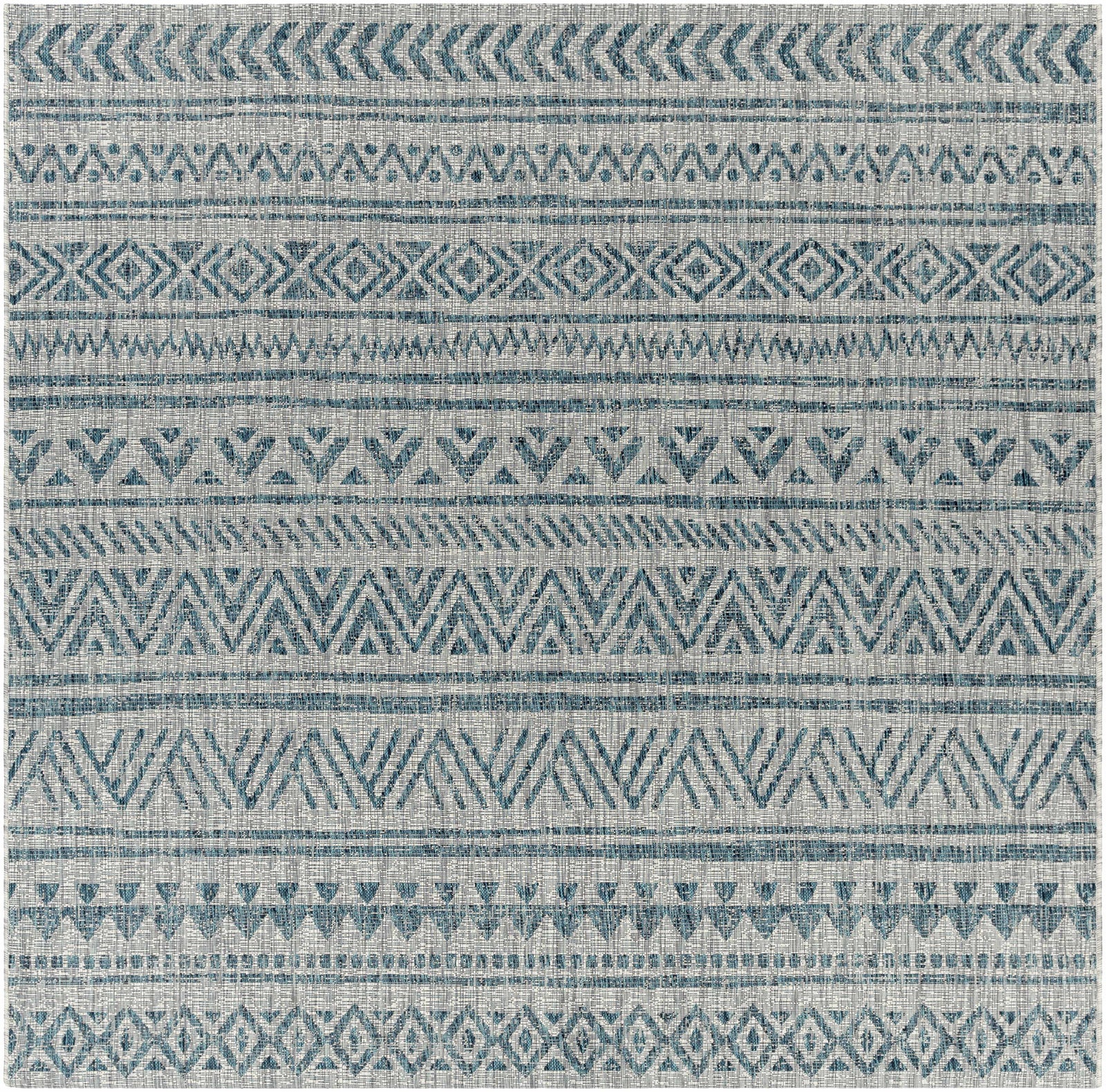 Novato Aqua All Over Pattern Performance Rug