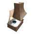 American Walnut Range Hood With Curved Front and Brass Strapping - 30", 36", 42", 48", 54" and 60" Widths Available