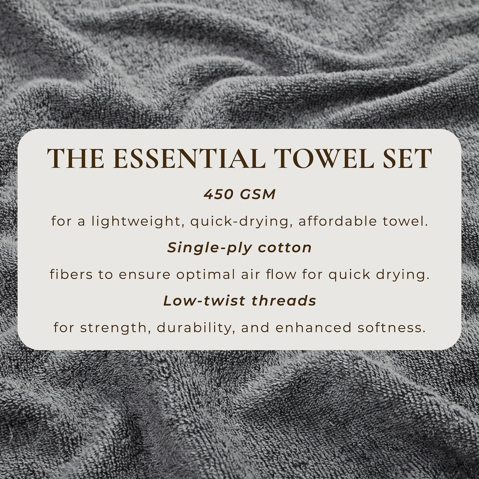Cotton Terry Bath Towel Set - Cooper Collection